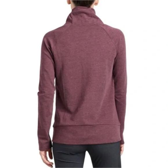 Kuhl Womens Freethinkr Pullover Mock Neck Sweatshirt Large Purple Wine Outdoor - Picture 5 of 12